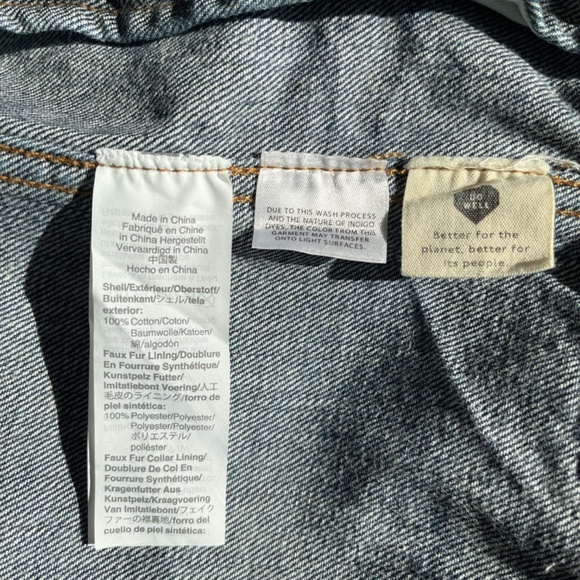 Madewell X Kule Denim Jacket with Removable Sherpa Vest - Picture 7 of 8